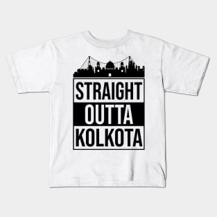 Straight Outta Kolkata West Bengal India Kids T-Shirt